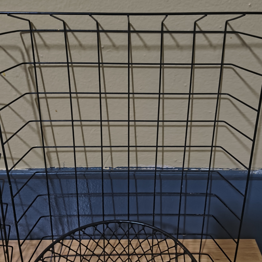 8x Black Wire Storage Basket Set - Home Accents - Picture 2 of 7